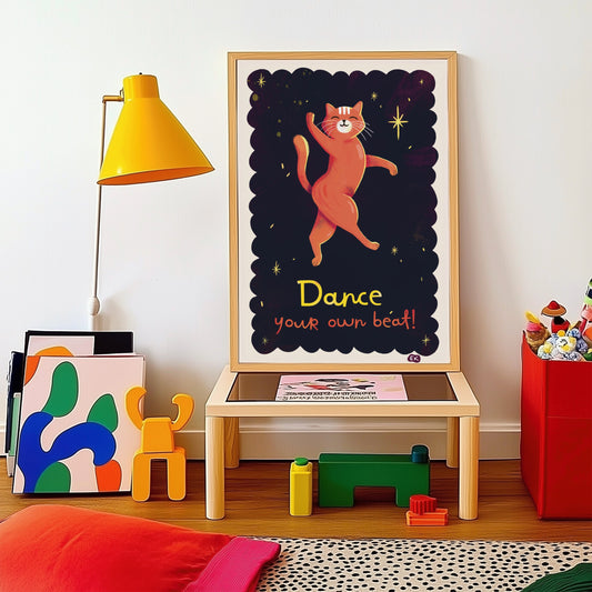 Dance Your Own Beat! - Cat Art Print