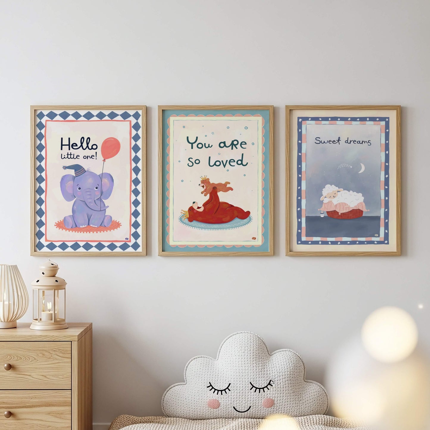 You Are So Loved - Bear Nursery Art Print (Vertical)
