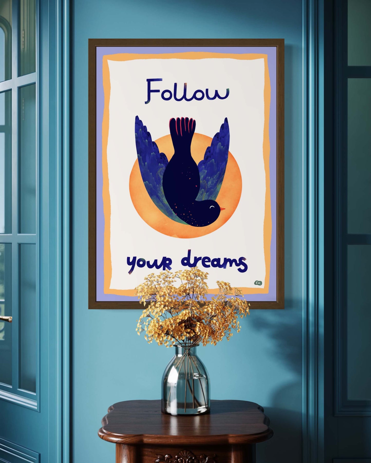 Follow Your Dreams - Bird Art Print