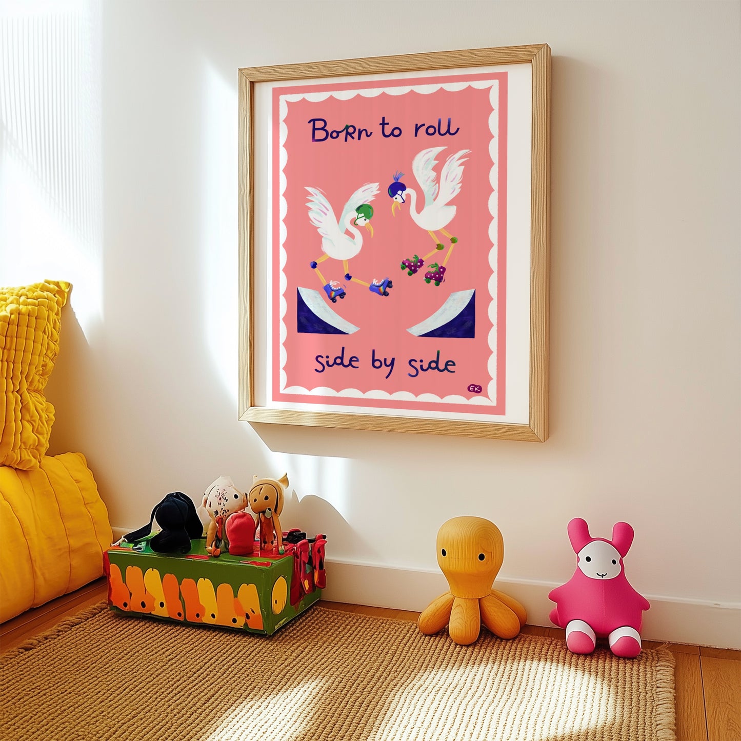 Side by Side - Flamingo Art Print