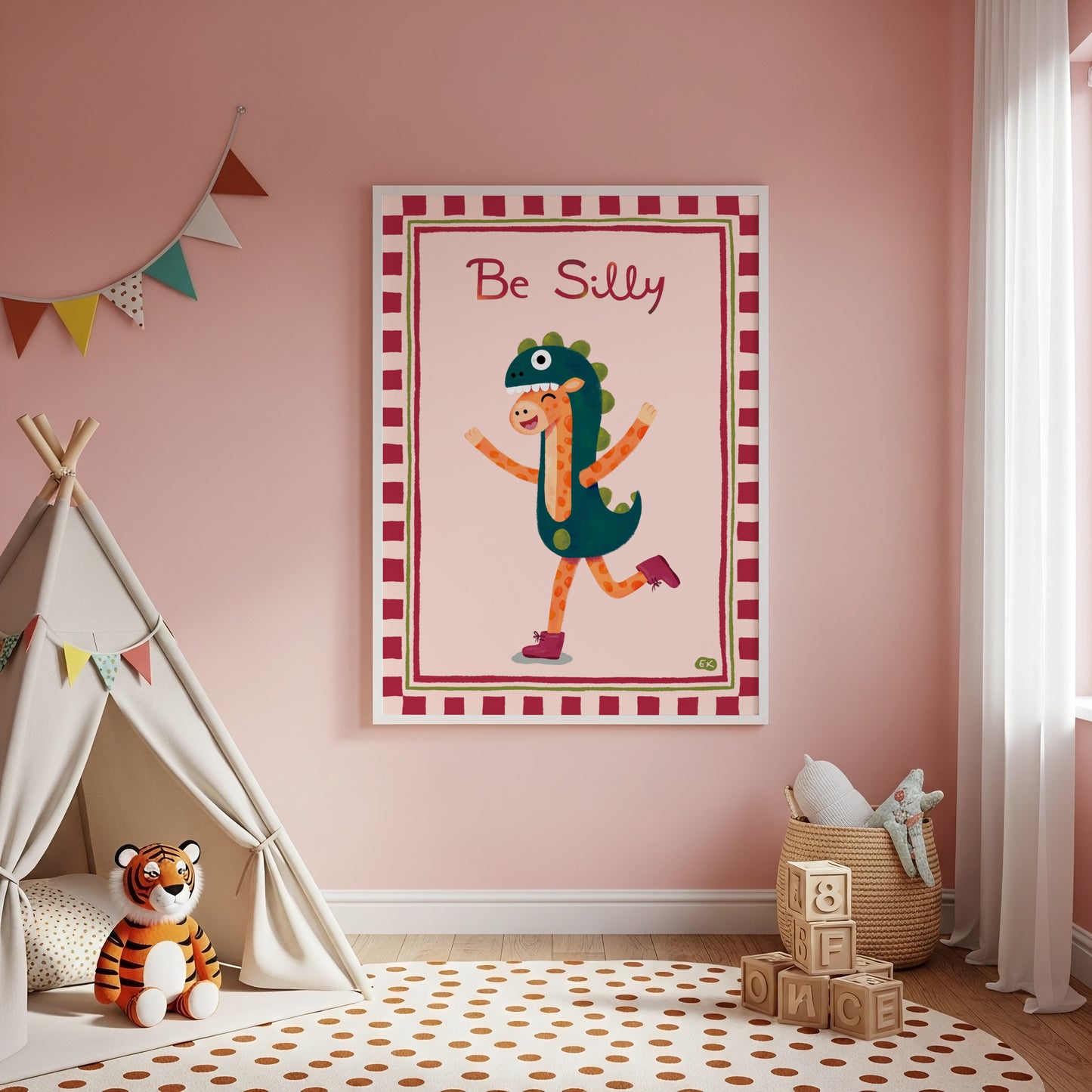 Be Silly - Giraffe Art Print