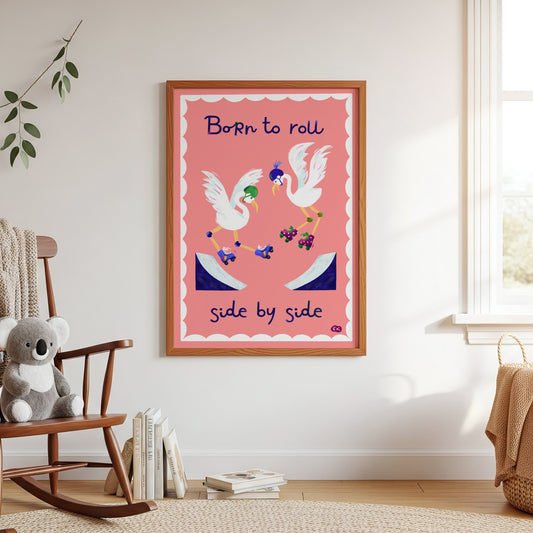 Side by Side - Flamingo Art Print