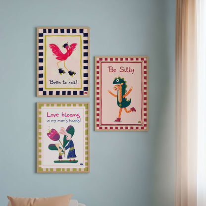 Born to Roll! - Flamingo Art Print