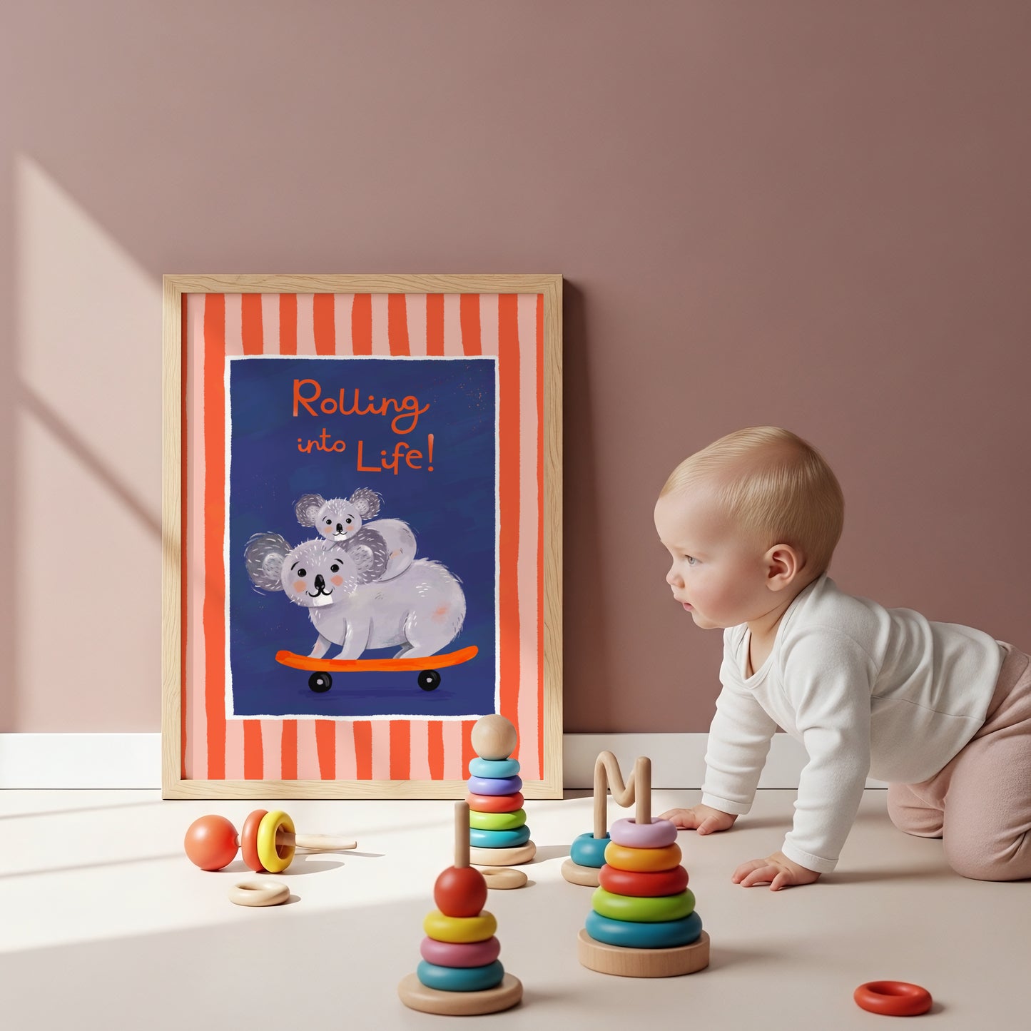 Rolling into Life! - Koala Art Print