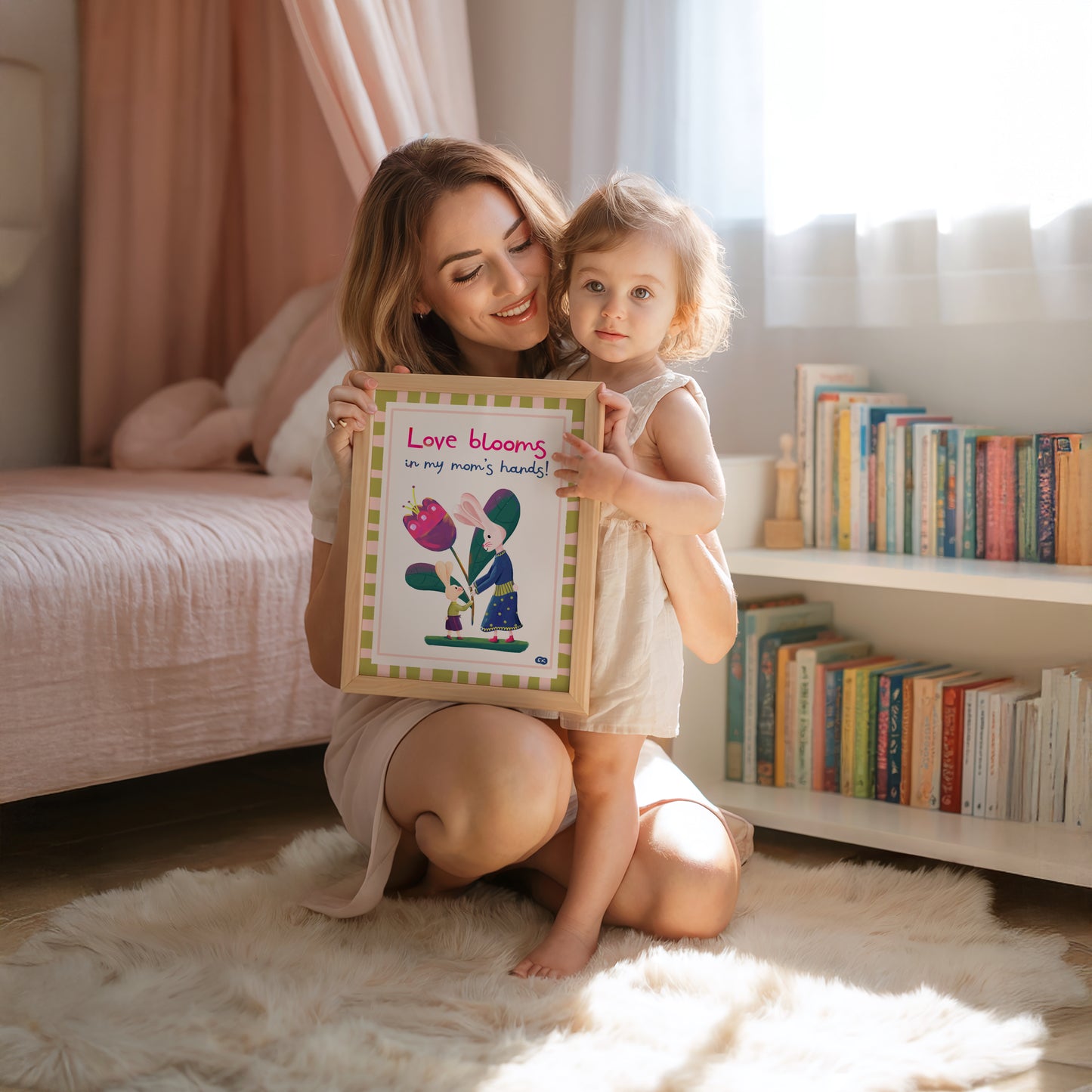 Love Blooms - Bunny Art Print