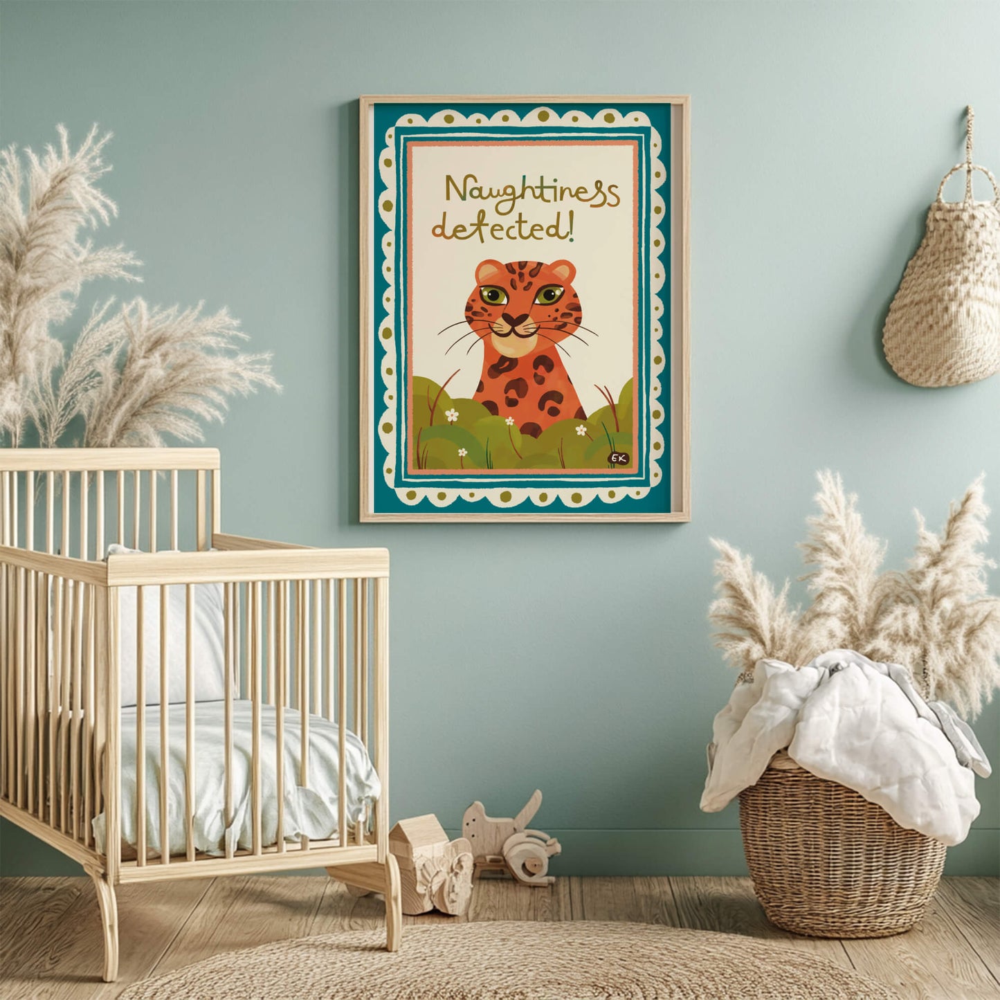 Naughtiness Detected! - Leopard Art Print