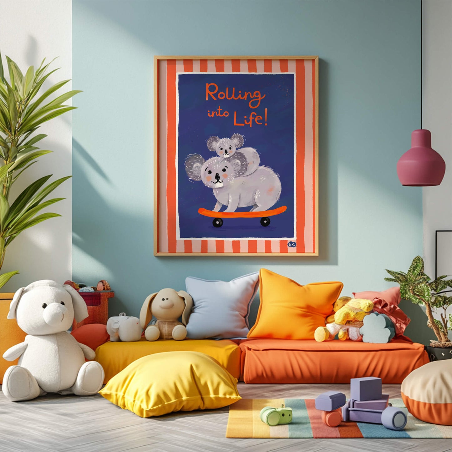 Rolling into Life! - Koala Art Print
