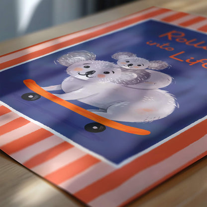 Rolling into Life! - Koala Art Print