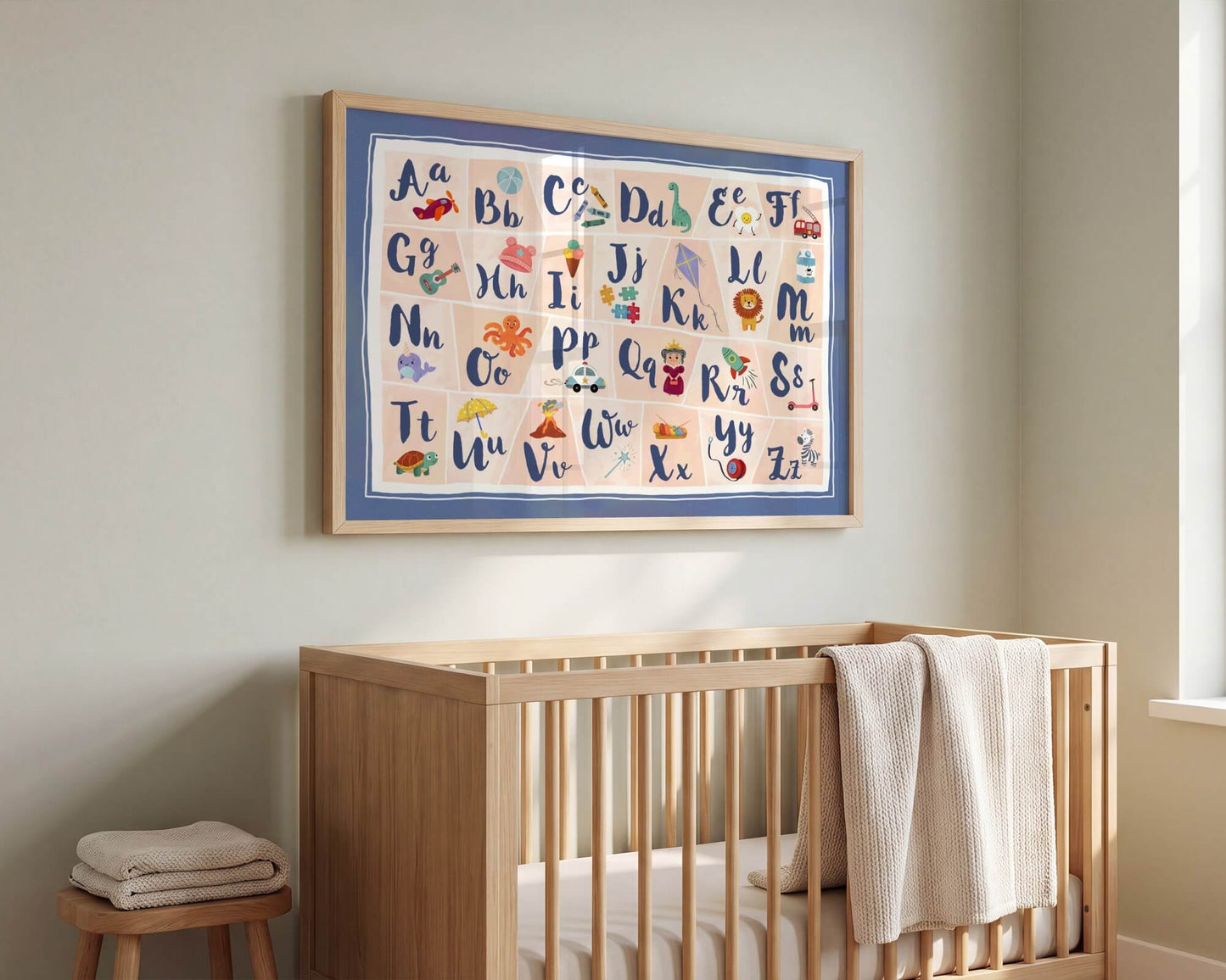 Alphabet - Kids Room Wall Art Print