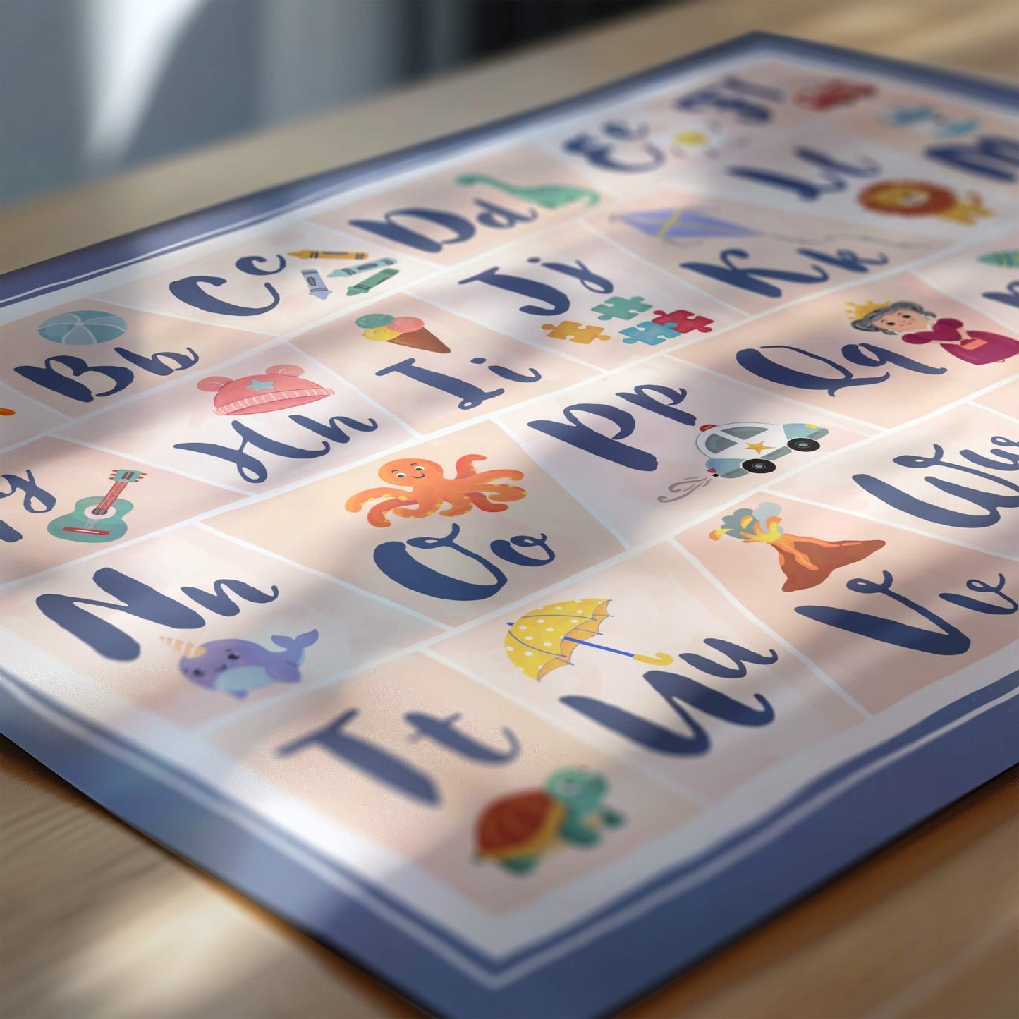 Alphabet - Kids Room Wall Art Print