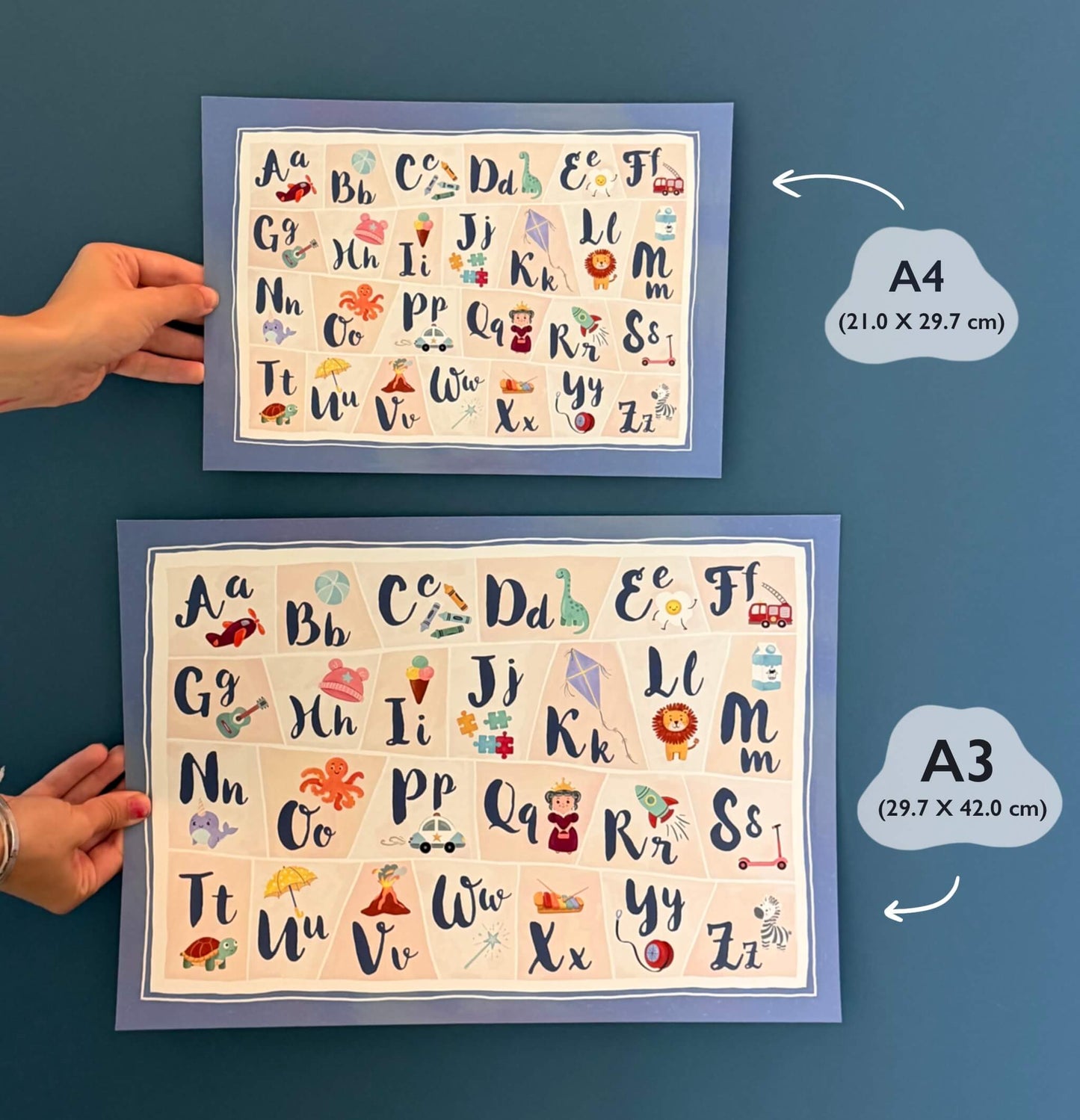 Alphabet - Kids Room Wall Art Print