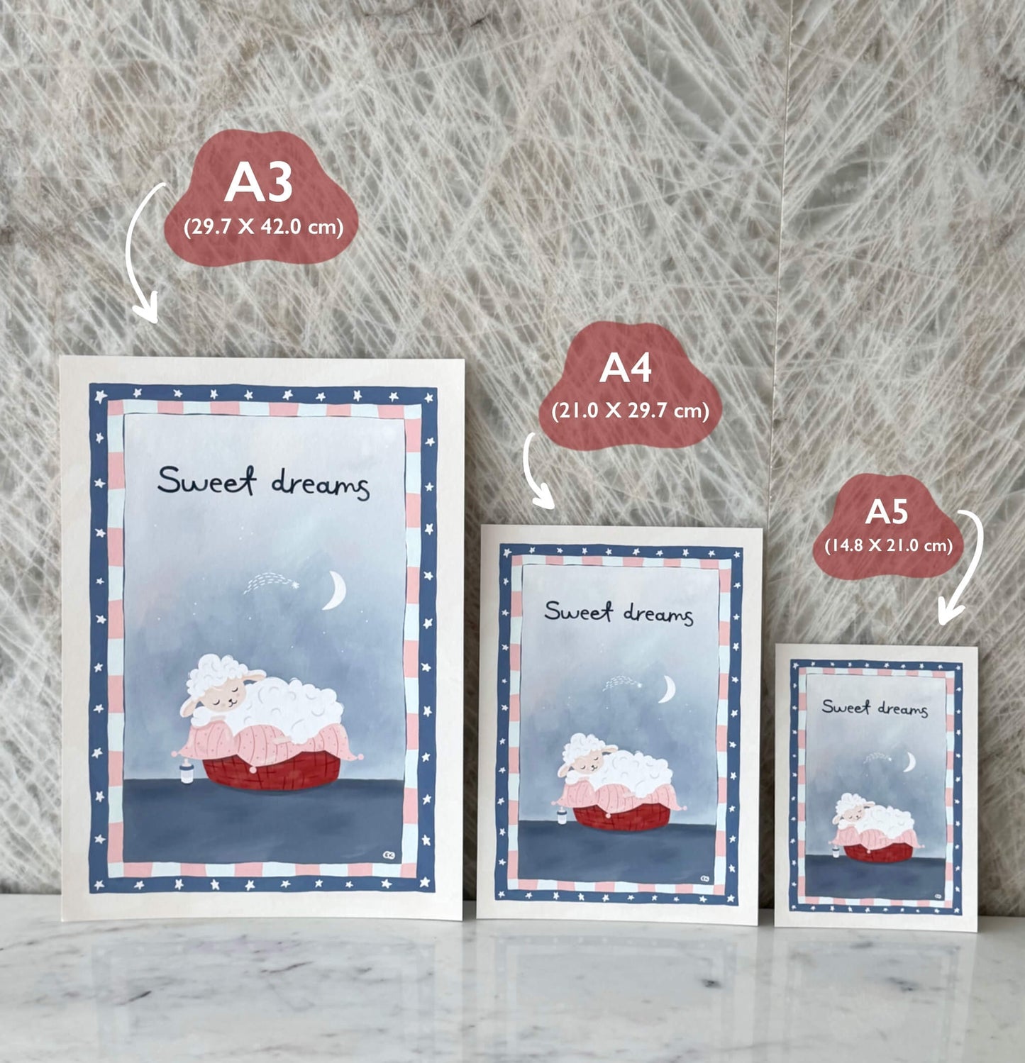 Sweet Dreams - Baby Room Art Print