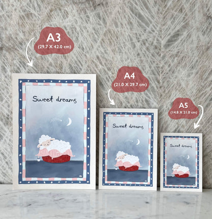 Sweet Dreams - Baby Room Art Print