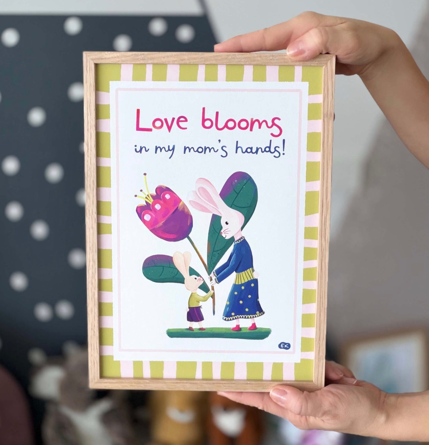 Love Blooms - Bunny Art Print