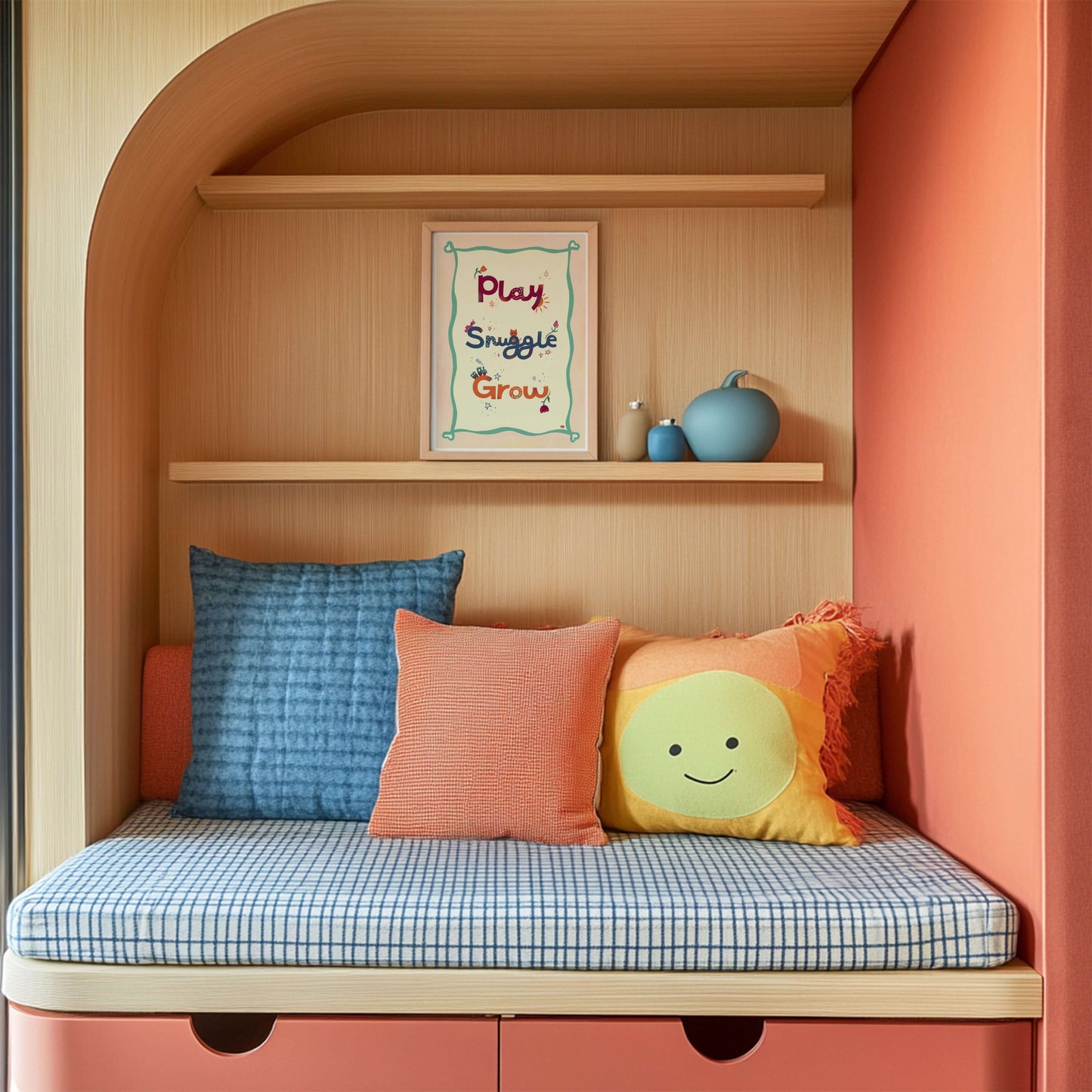 Play Snuggle Grow - Nursery Wall Art Print