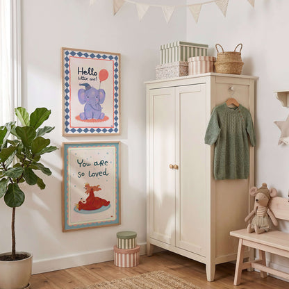 Hello Little One! - Elephant Nursery Art Print