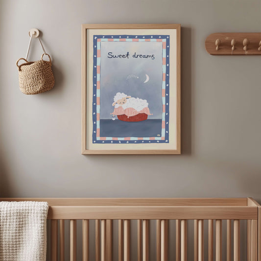 Sweet Dreams - Baby Room Art Print