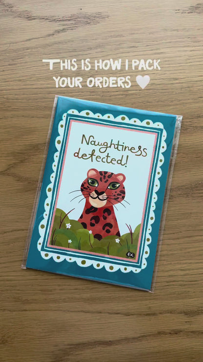 Naughtiness Detected! - Leopard Art Print